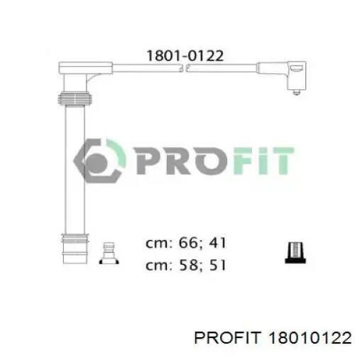 Дріт високовольтні, комплект 18010122 Profit