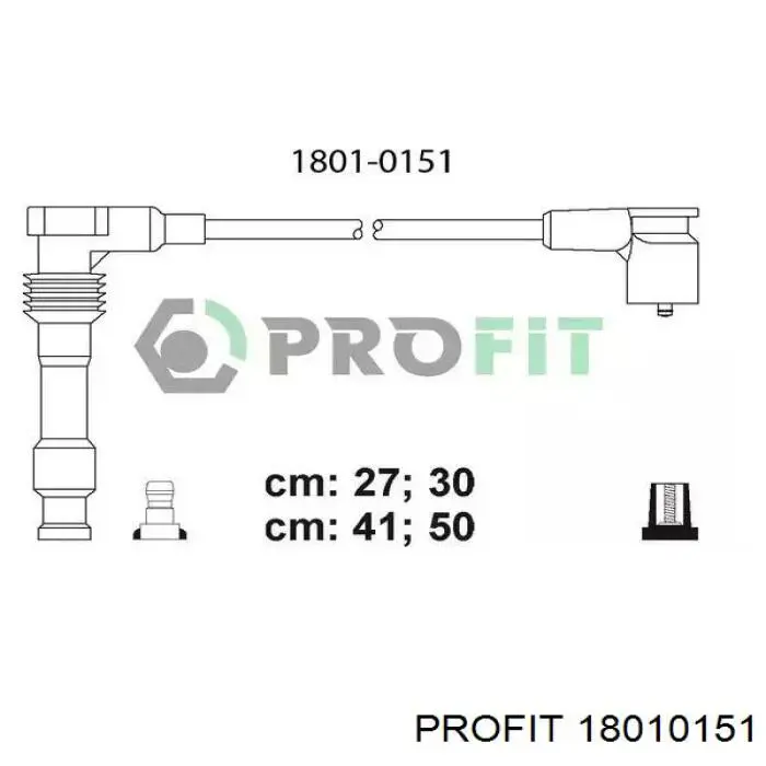 18010151 Profit fios de alta voltagem, kit