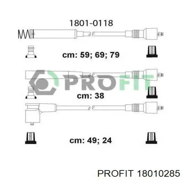 Провода зажигания Profit 18010285 цена, от 10.36 USD