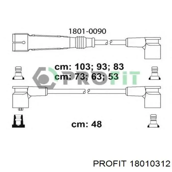 Провода зажигания Profit 18010312 цена, от 23.99 USD