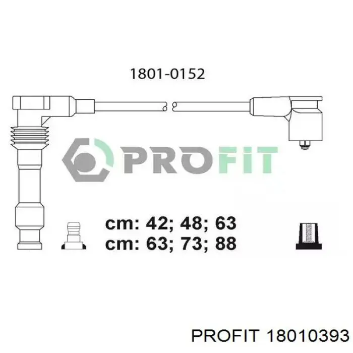 18010393 Profit fios de alta voltagem, kit