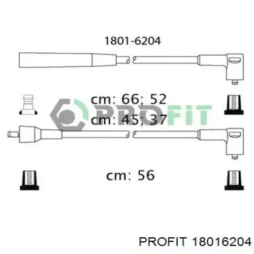 Juego de cables de encendido 18016204 Profit