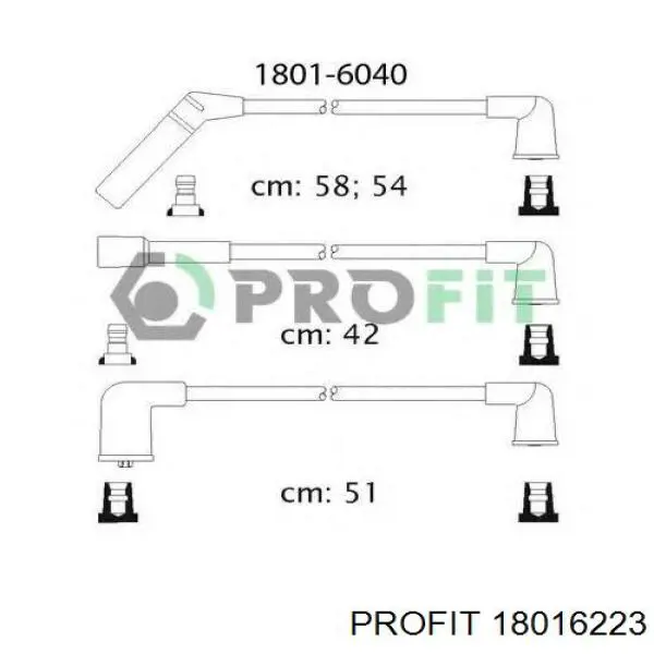 Высоковольтные провода 18016223 Profit