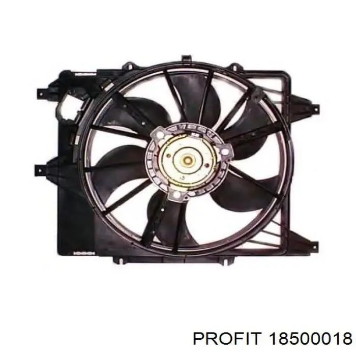601523W3 Polcar электровентилятор охлаждения в сборе (мотор+крыльчатка)
