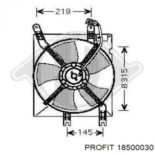 Вентилятор кондиционера 18500030 Profit