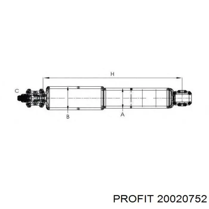 Амортизатор передний 20020752 Profit