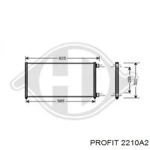 Радиатор охлаждения двигателя Profit 2210A2 цена, от 56.12 USD