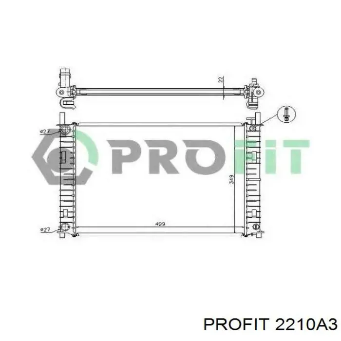 Радиатор охлаждения двигателя Profit 2210A3 цена, от 42.36 USD