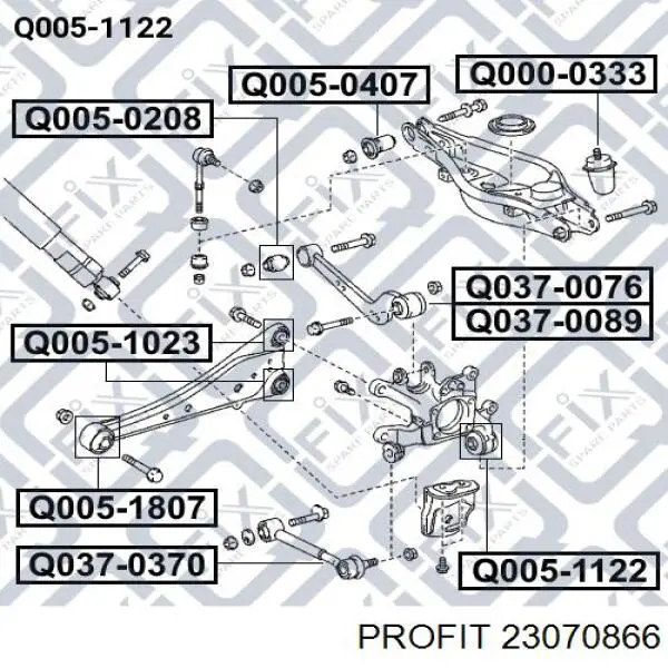Сайлентблок заднего кулака Profit 23070866 цена, от 15.53 USD