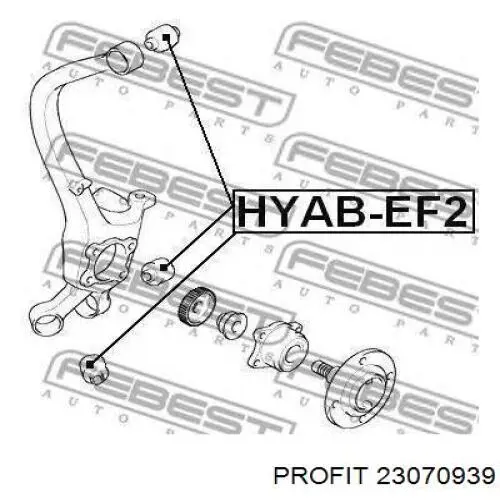 Сайлентблок цапфы задней 23070939 Profit