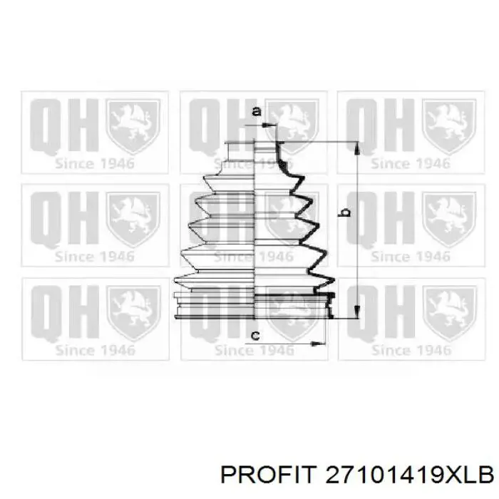 Пыльник ШРУСа передней полуоси наружный Profit 27101419XLB