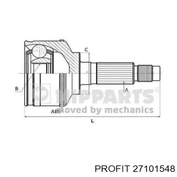 ШРУС наружный передний 27101548 Profit