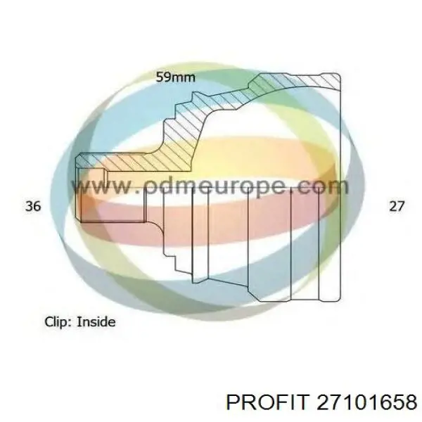 ШРУС наружный передний 27101658 Profit
