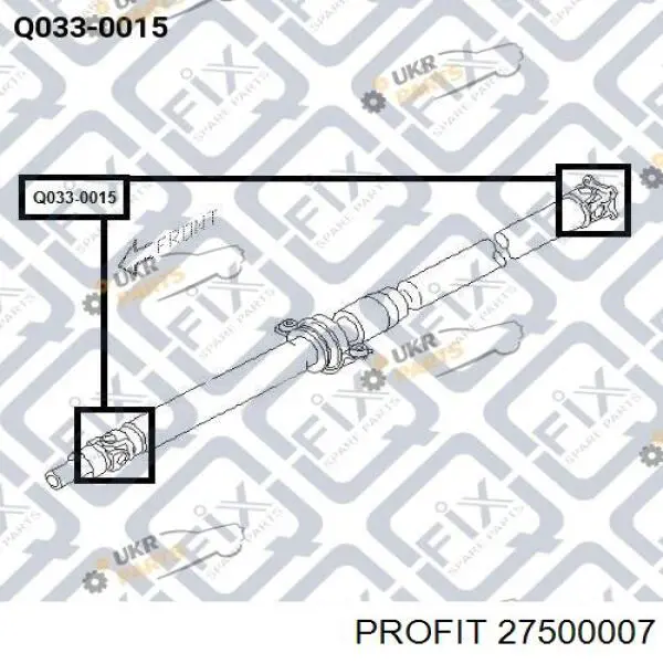 Крестовина карданного вала заднего 27500007 Profit