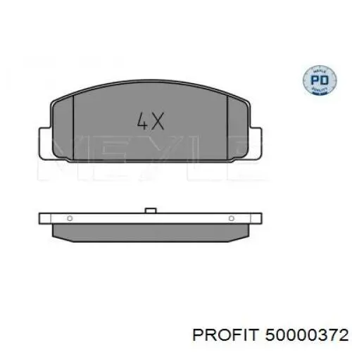 Колодки дисковые  Profit 50000372 цена, от 10.56 USD