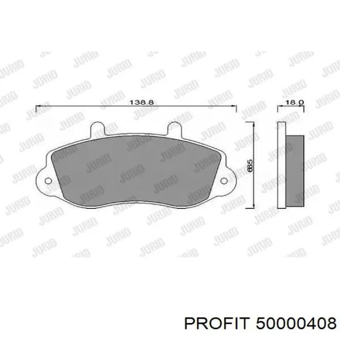 Колодки дисковые  Profit 50000408 цена, от 12.91 USD