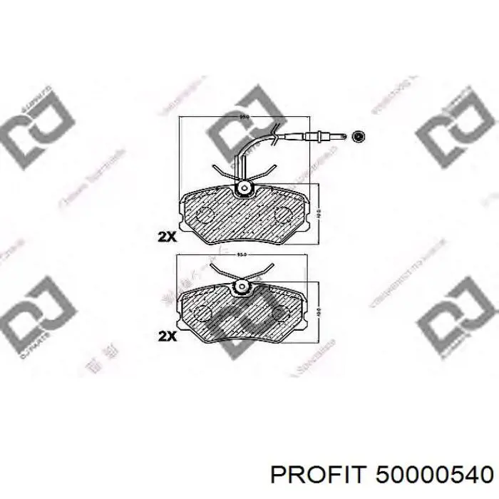 Колодки Profit 50000540 цена, от 12.33 USD