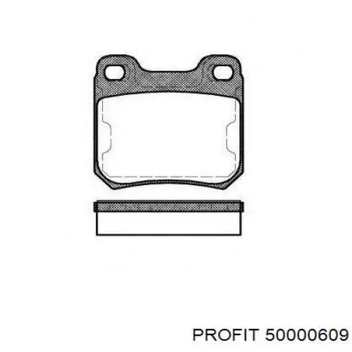 Задние тормозные колодки 50000609 Profit