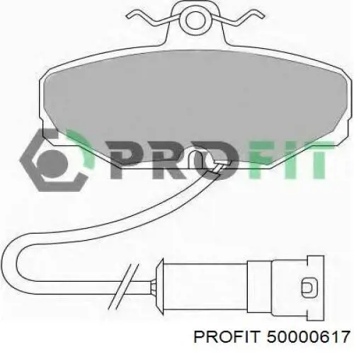 Передние тормозные колодки 50000617 Profit