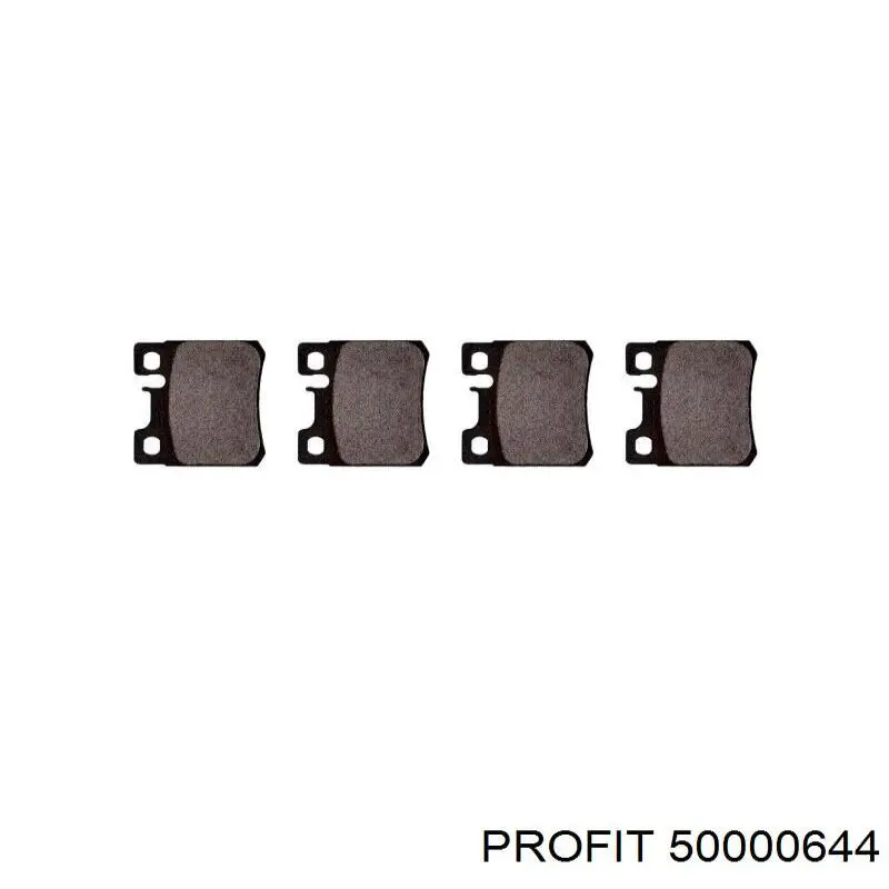 Купить 50000644 Profit Колодки тормозные задние, дисковые