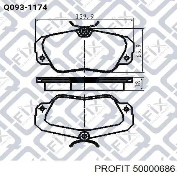 Колодки Profit 50000686 цена, от 15.85 USD