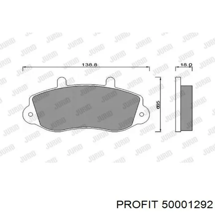 50001292 Profit Колодки передние