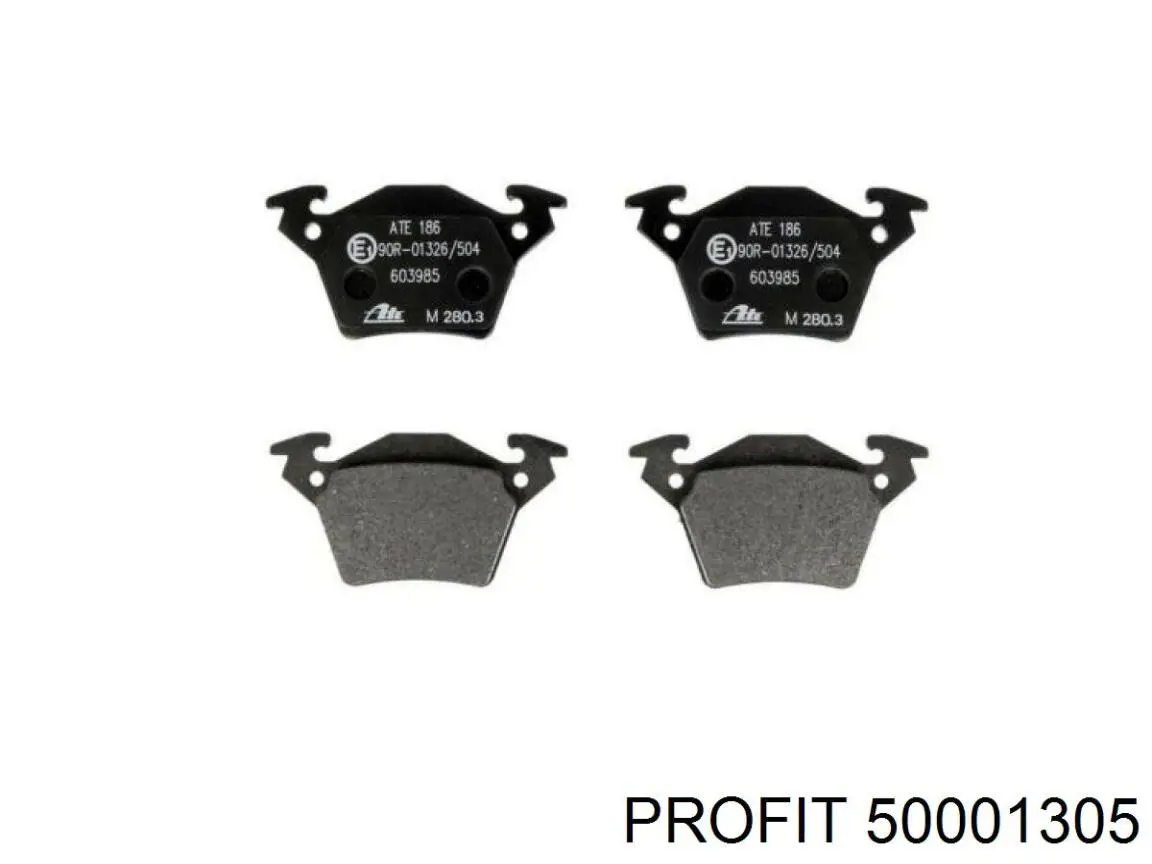 Купить 50001305 Profit Колодки тормозные задние, дисковые