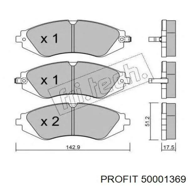 Колодки Profit 50001369 цена, от 12.35 USD
