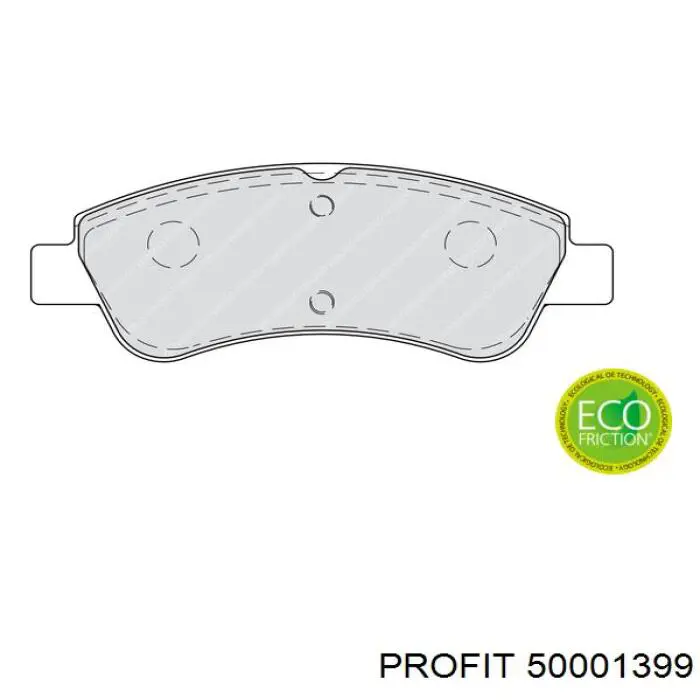 5000-1399 Profit колодки тормозные передние дисковые