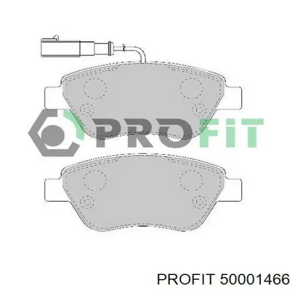 Колодки гальмівні передні, дискові 50001466 Profit