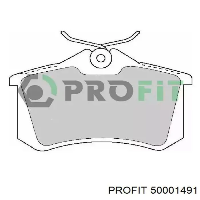 50001491 Profit колодки тормозные задние дисковые