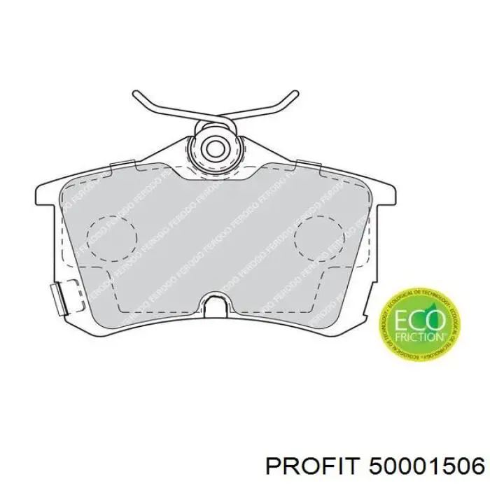 Колодки тормозные задние дисковые Profit 50001506