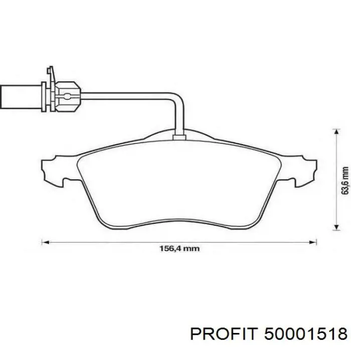 Передние тормозные колодки 50001518 Profit