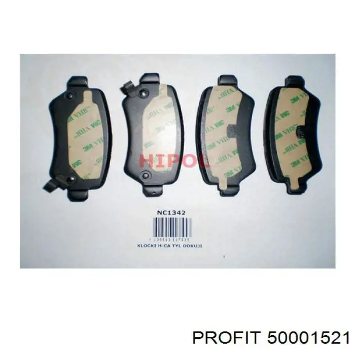 Задние тормозные колодки 50001521 Profit