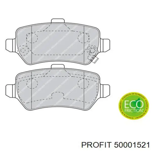 Колодки дисковые  Profit 50001521 цена, от 11.32 USD