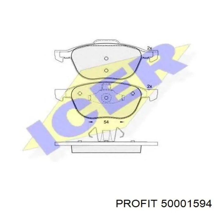 Купить 50001594 Profit Колодки тормозные