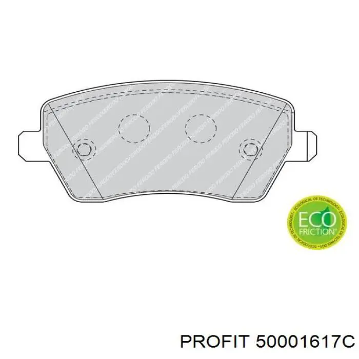 5000-1617 C Profit колодки тормозные передние дисковые