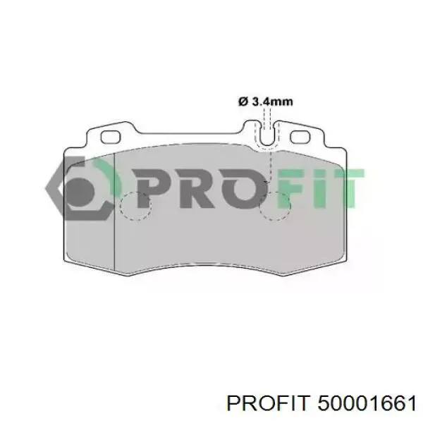 Купить 50001661 Profit Колодки тормозные задние, дисковые