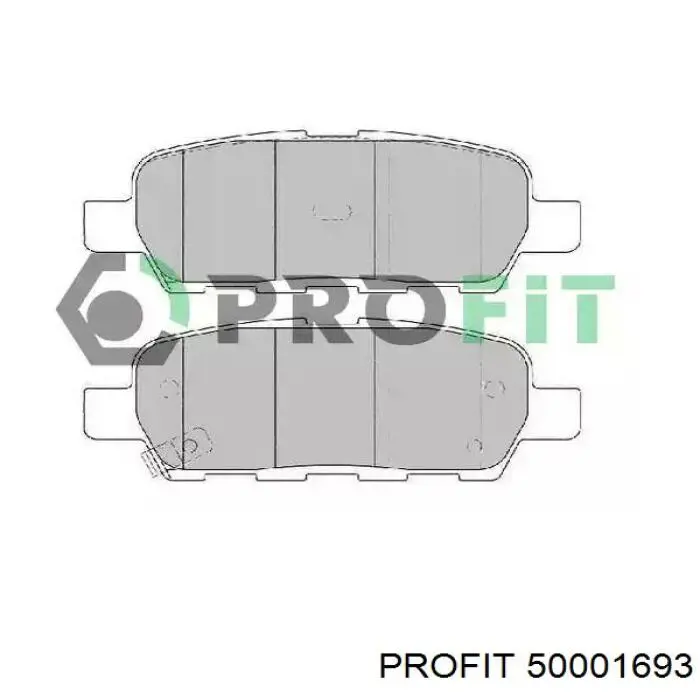 Колодки тормозные задние дисковые Profit 50001693