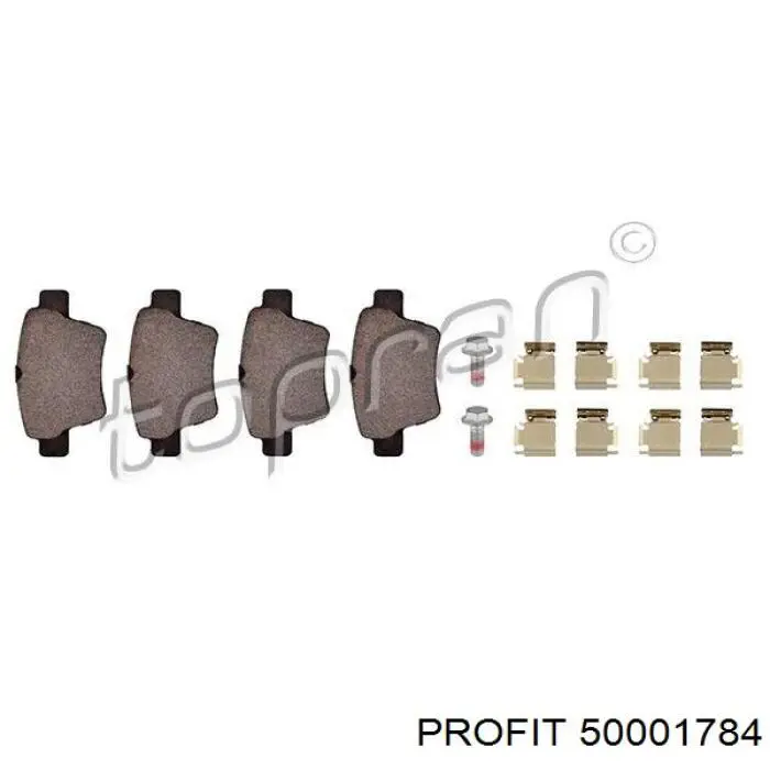 Купить 50001784 Profit Колодки тормозные задние, дисковые
