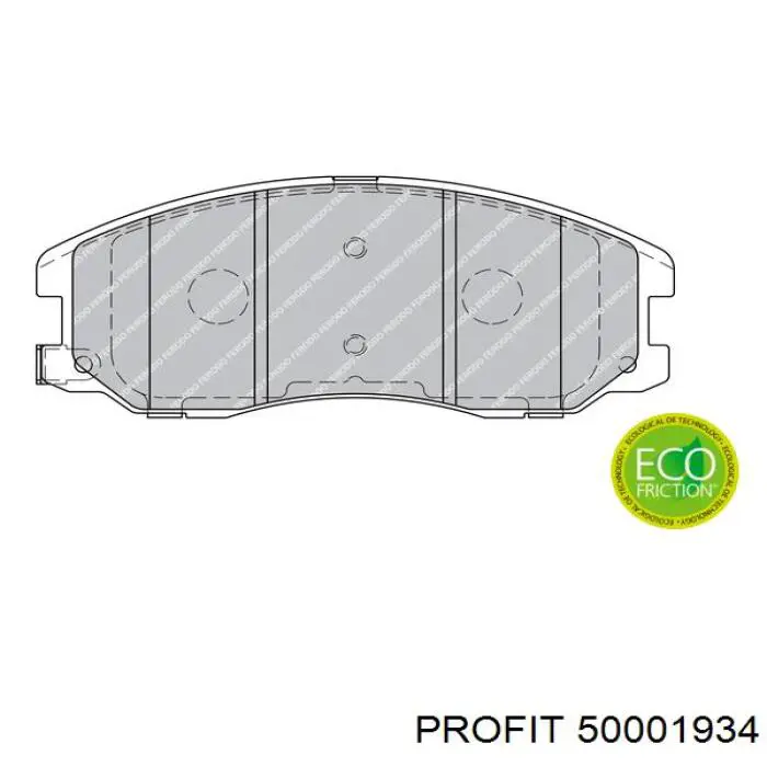 Передние тормозные колодки 50001934 Profit