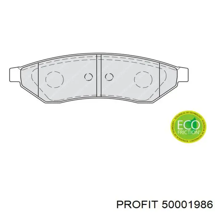 Задние тормозные колодки 50001986 Profit