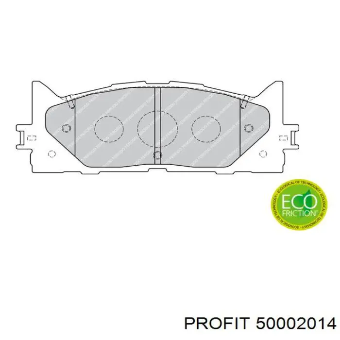 Передние тормозные колодки 50002014 Profit