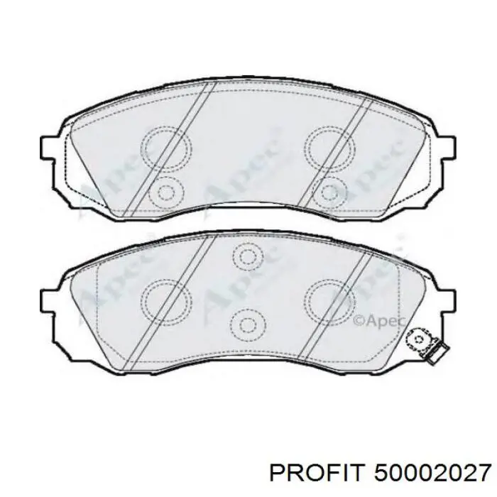Колодки гальмівні дискові комплект 50002027 Profit