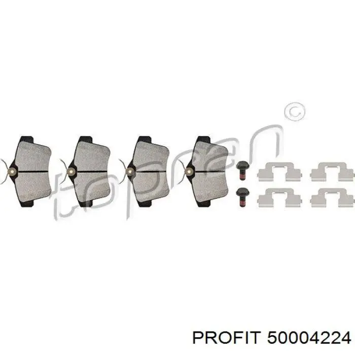 Купить 50004224 Profit Колодки тормозные задние, дисковые