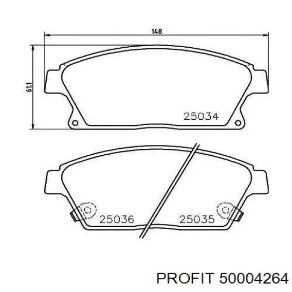 50004264 Profit Колодки передние
