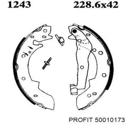 Задние барабанные колодки 50010173 Profit