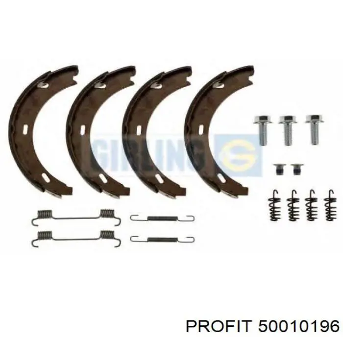 Колодки ручника/стоянкового гальма 50010196 Profit