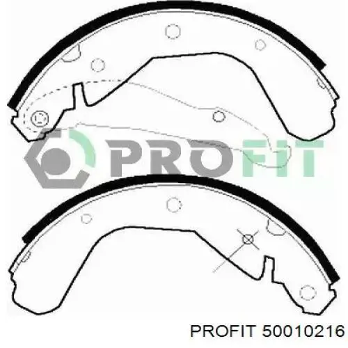 Задние барабанные колодки 50010216 Profit
