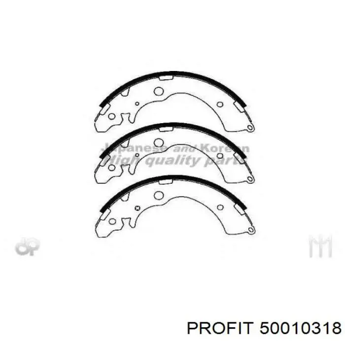 Задние барабанные колодки 50010318 Profit